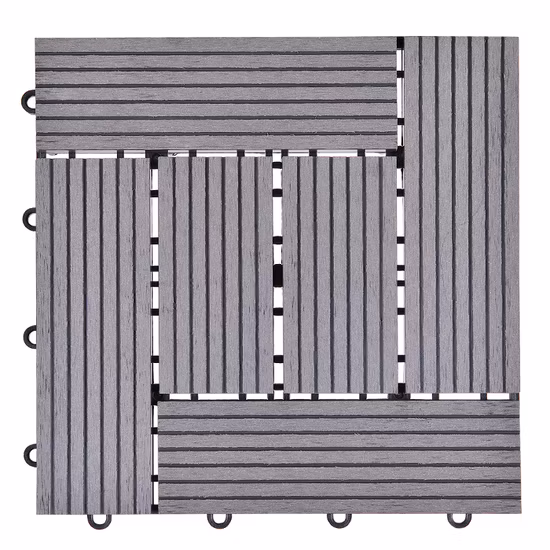 Hollow or Solid Outdoor Deck Garden WPC DIY Decking Tile