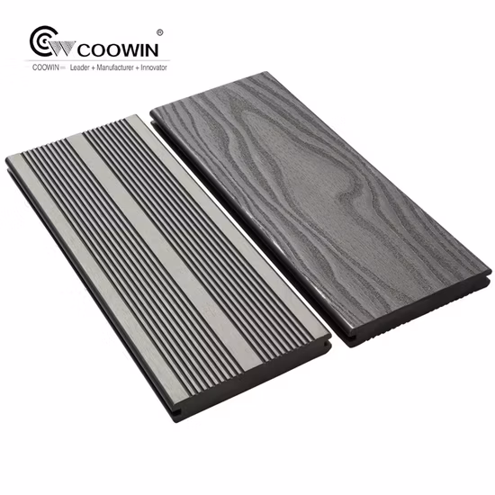 Outside 3D Wood Grain Solid WPC Composite Decking
