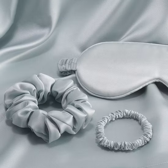 Comfortable Custom Pure Mulberry Silk Pillow Case 100% Mulberry Silk Pillowcase Gift Set with Eyemask Hair Accessories