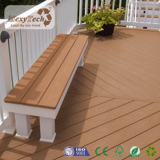 Weather Resistant Easy Install WPC Hollow Exterior Composite Wood Decking