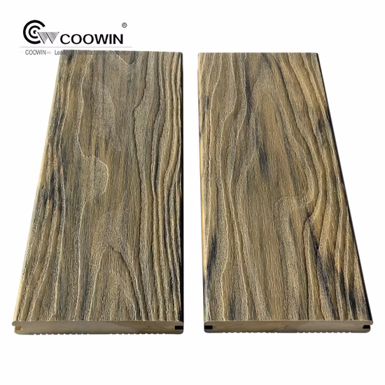 Outside 3D Wood Grain Solid WPC Composite Decking