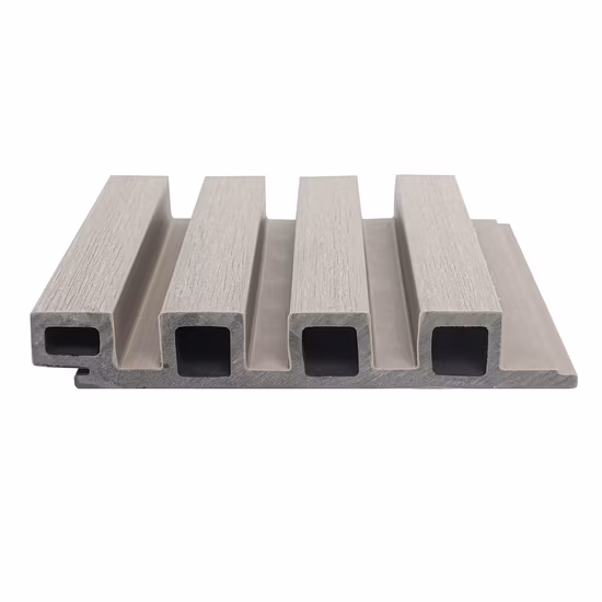 Waterproof PVC Cladding Garden Outdoor Wooden Grain PVC Solid WPC Wall Panel