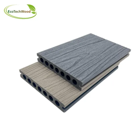 Co-Extrusion Hollow Wood Plastic Composite Decking Hight Quality Ecotechwood