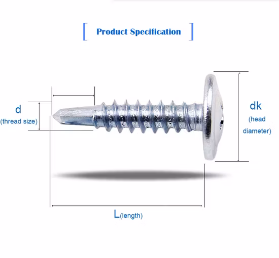 Stainless Steel Truss Head Phillips Driver Self Drilling Screws